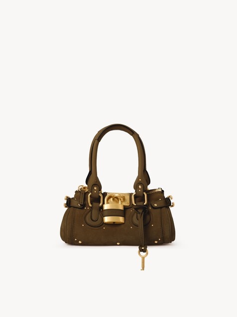 Small Paddington bag in suede leather