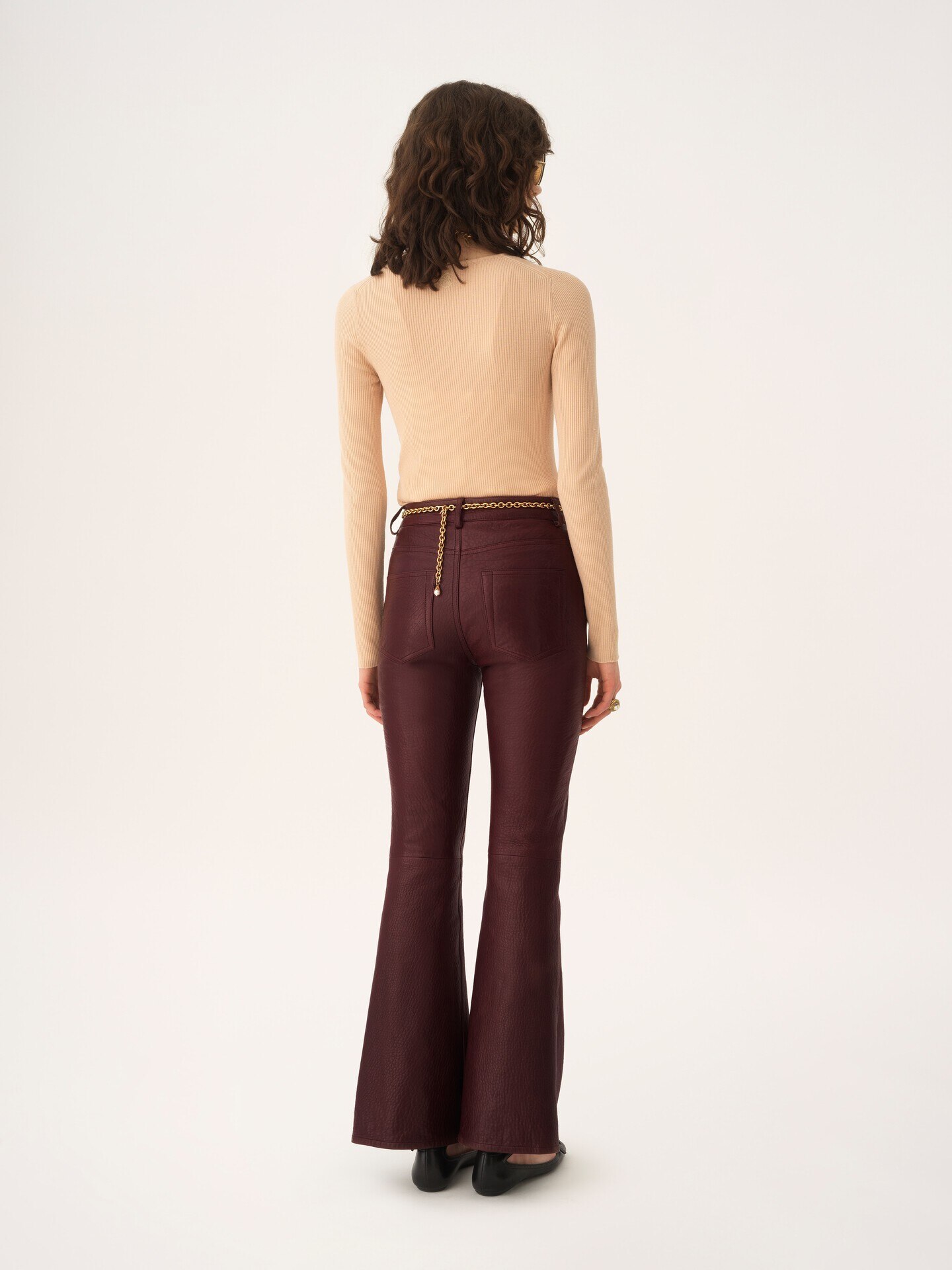 Flared pants in leather - 6