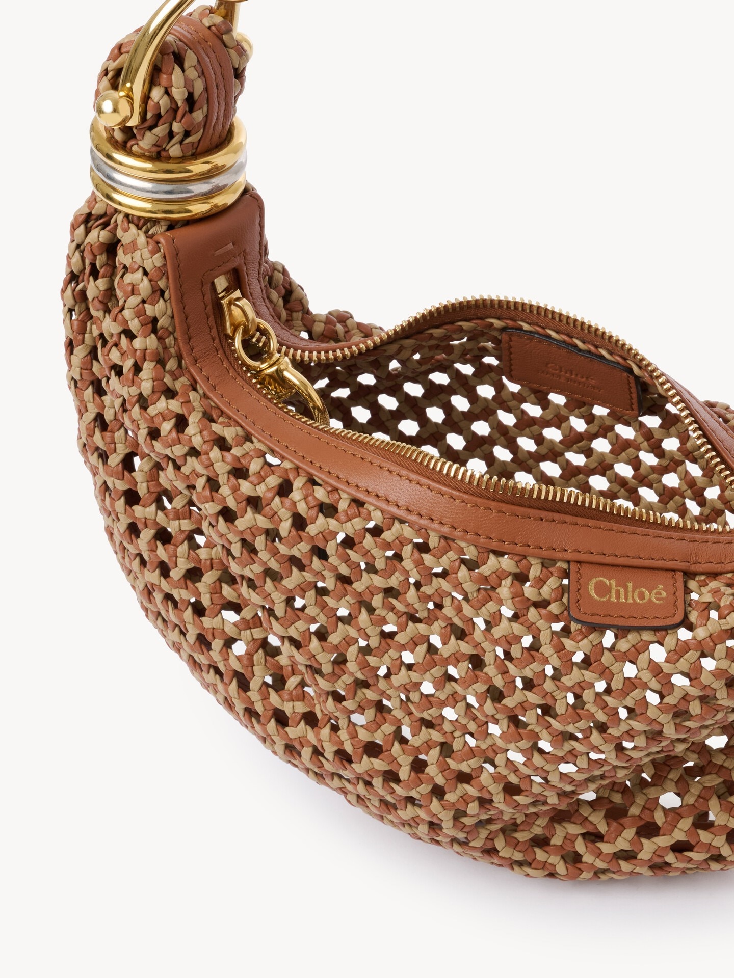 Small Bracelet Hobo bag in braided leather - 5.0