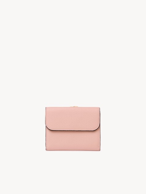 Small Alphabet tri-fold in grained leather
