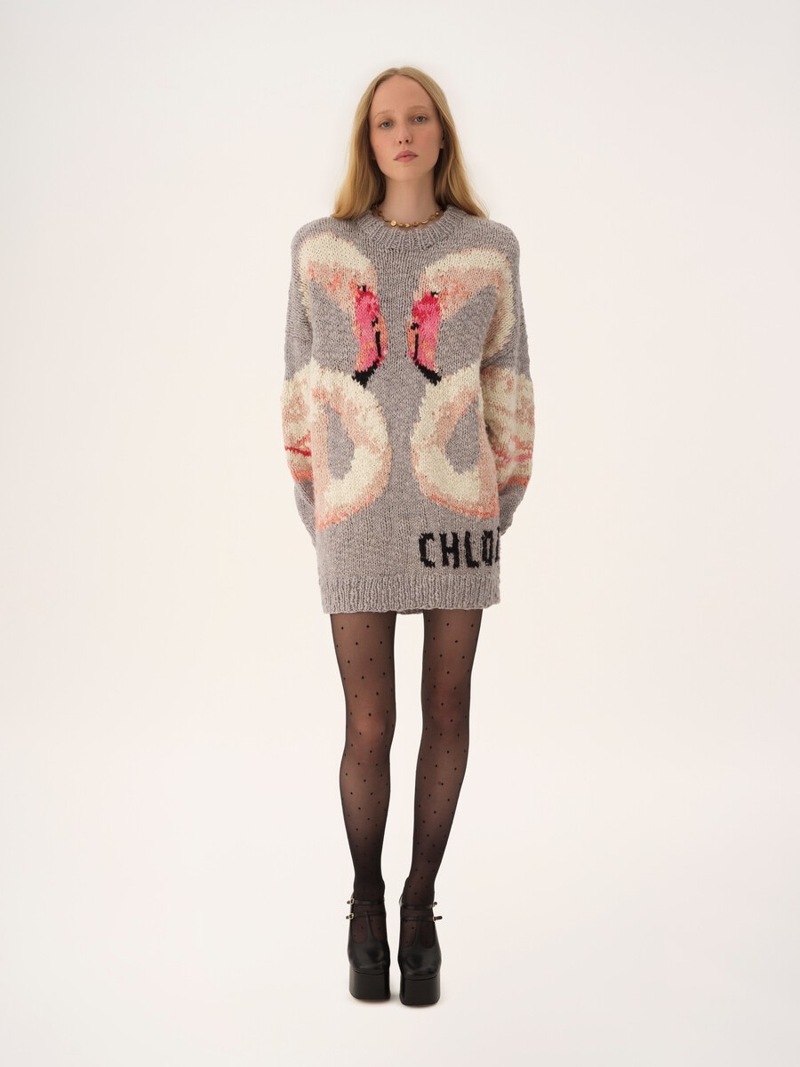 Oversized logo jumper in a wool knit - 3