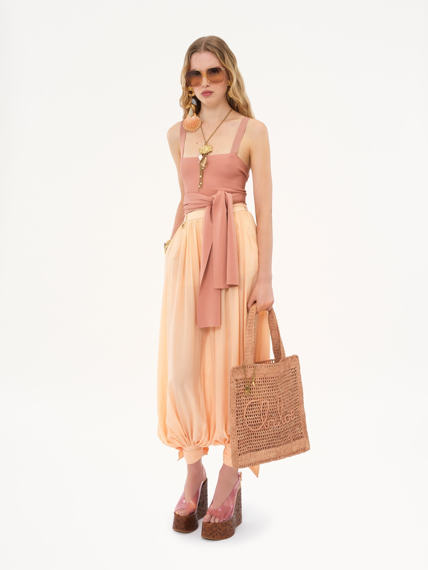 Bolso tote Summer Banana de rafia - 9