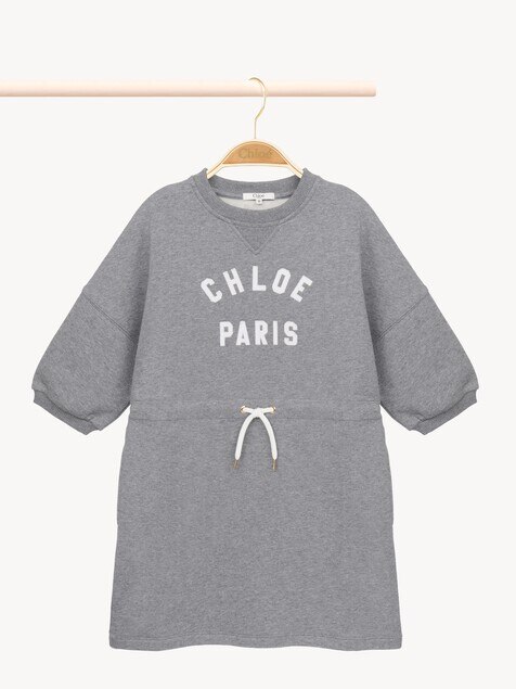 Robe &agrave; manches longues et logo enfant