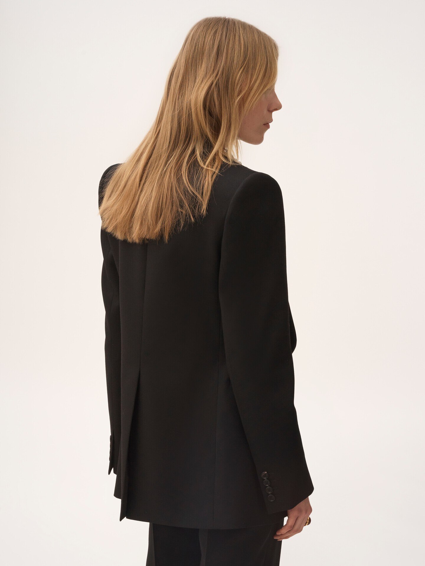 Veste de smoking en laine grain de poudre - 5