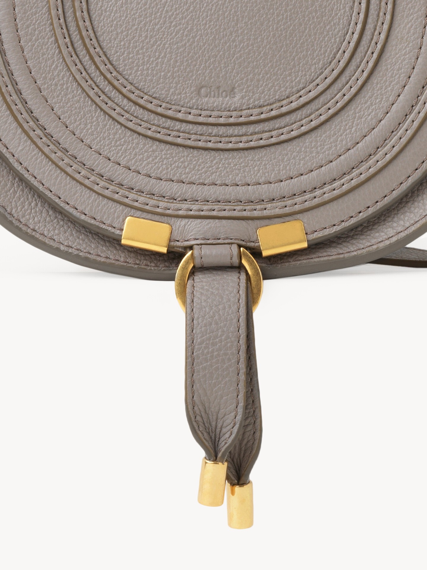 Small Marcie saddle bag in grained leather - 8