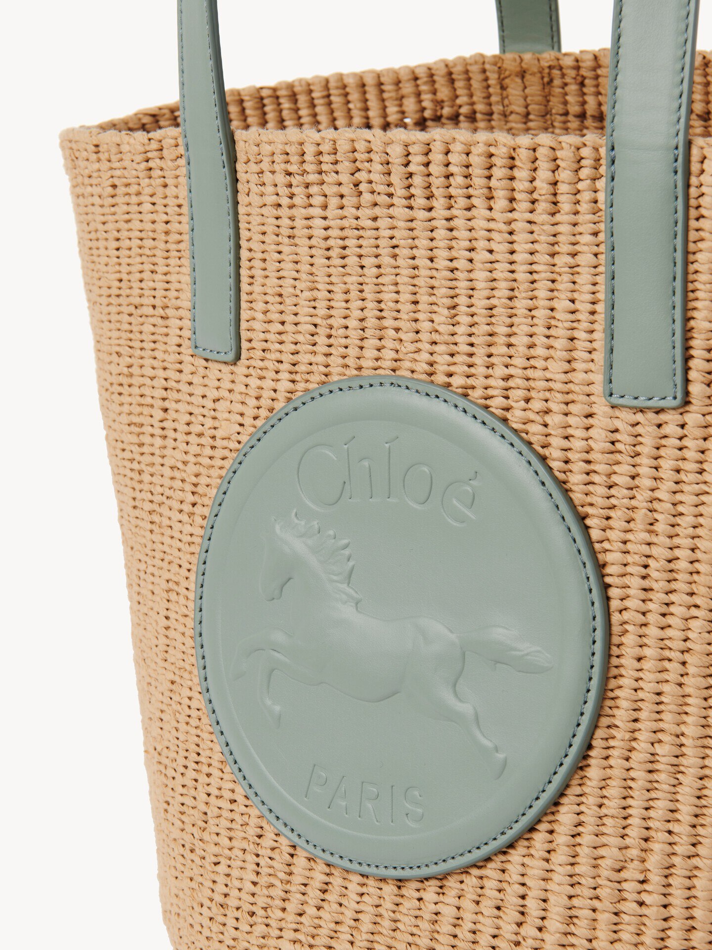 Large Horse Medal basket in natural fibers - 7