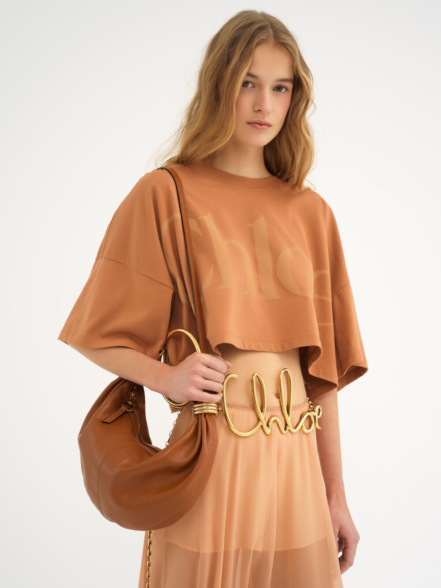 Small Bracelet Hobo bag in grained leather - 3