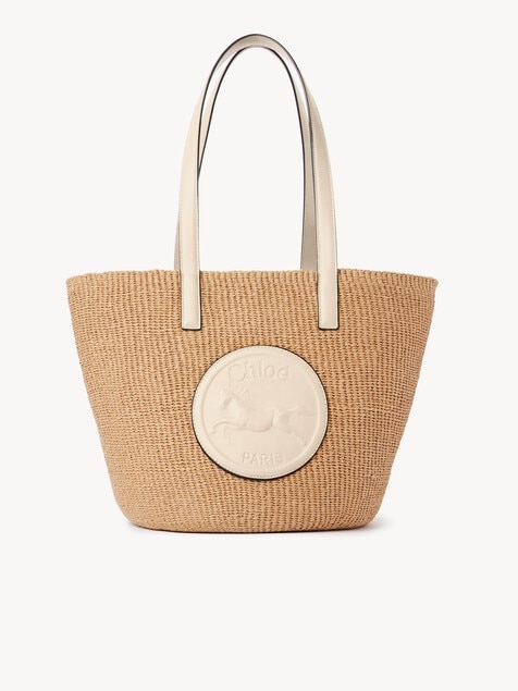Large panier Horse Medal en fibres naturelles
