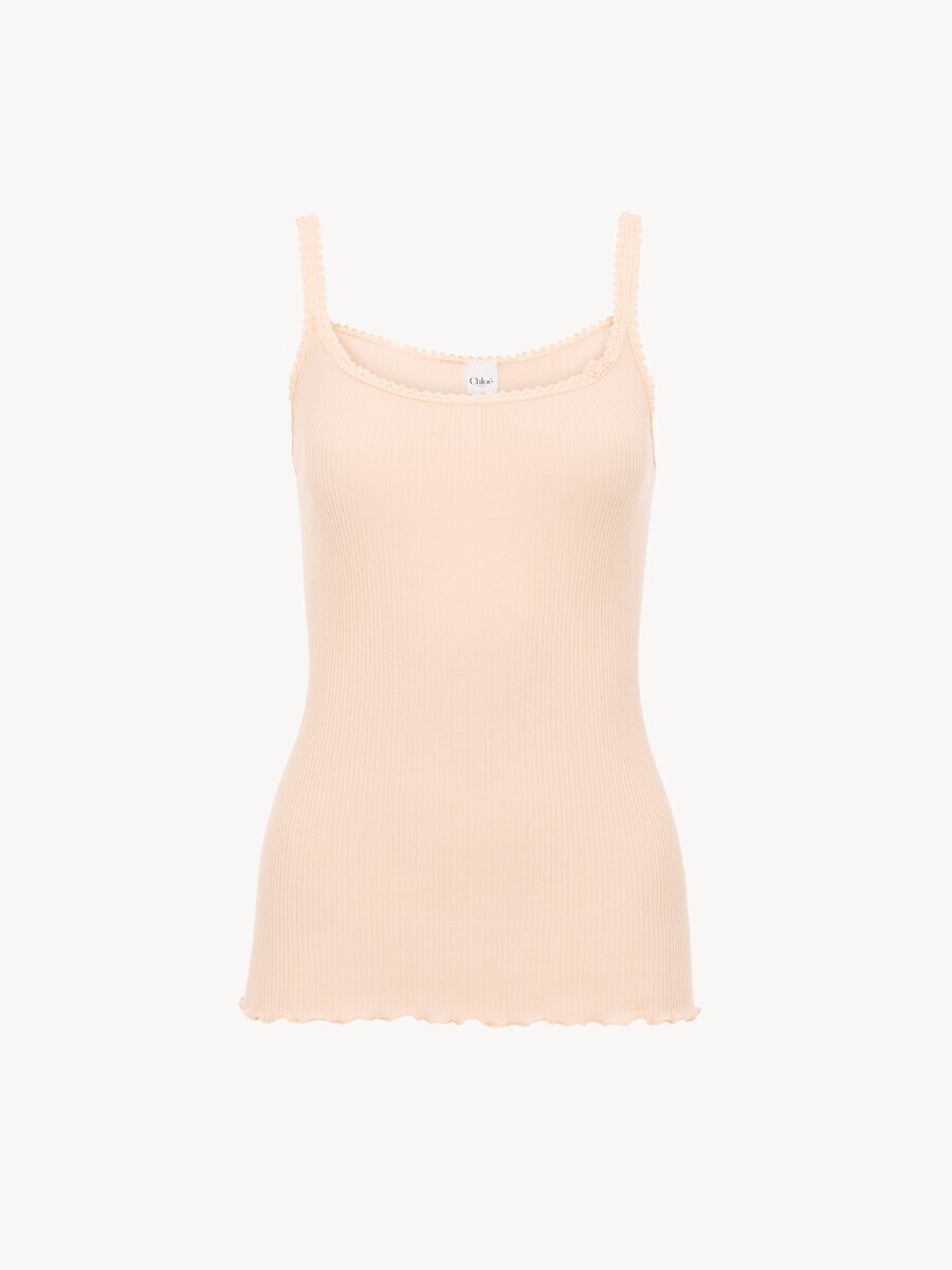 Fitted tank top in cotton - 2