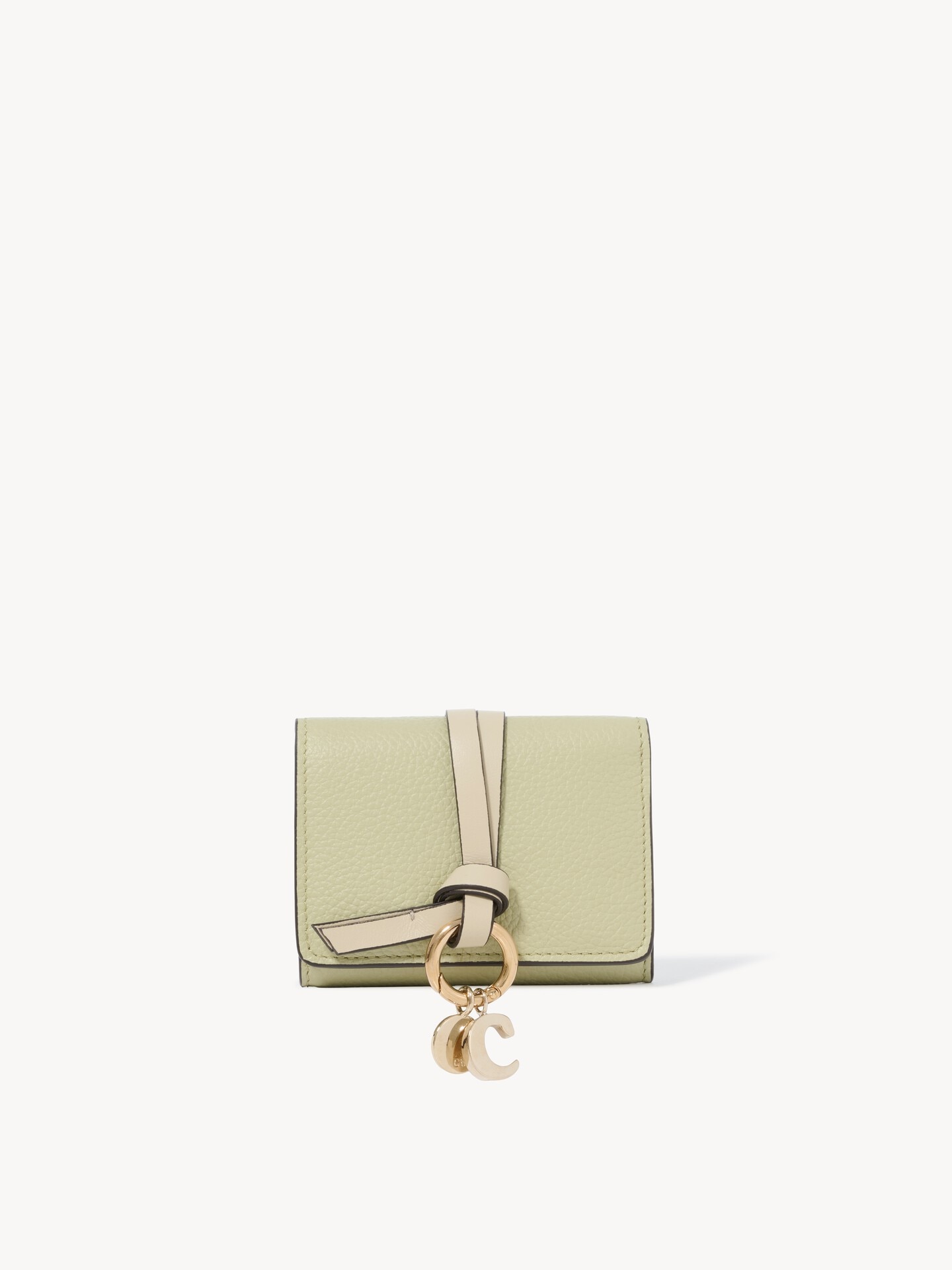 Mini Alphabet tri-fold in grained leather - 1.0