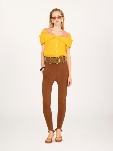 Stirrup pants in a jacquard knit - 3