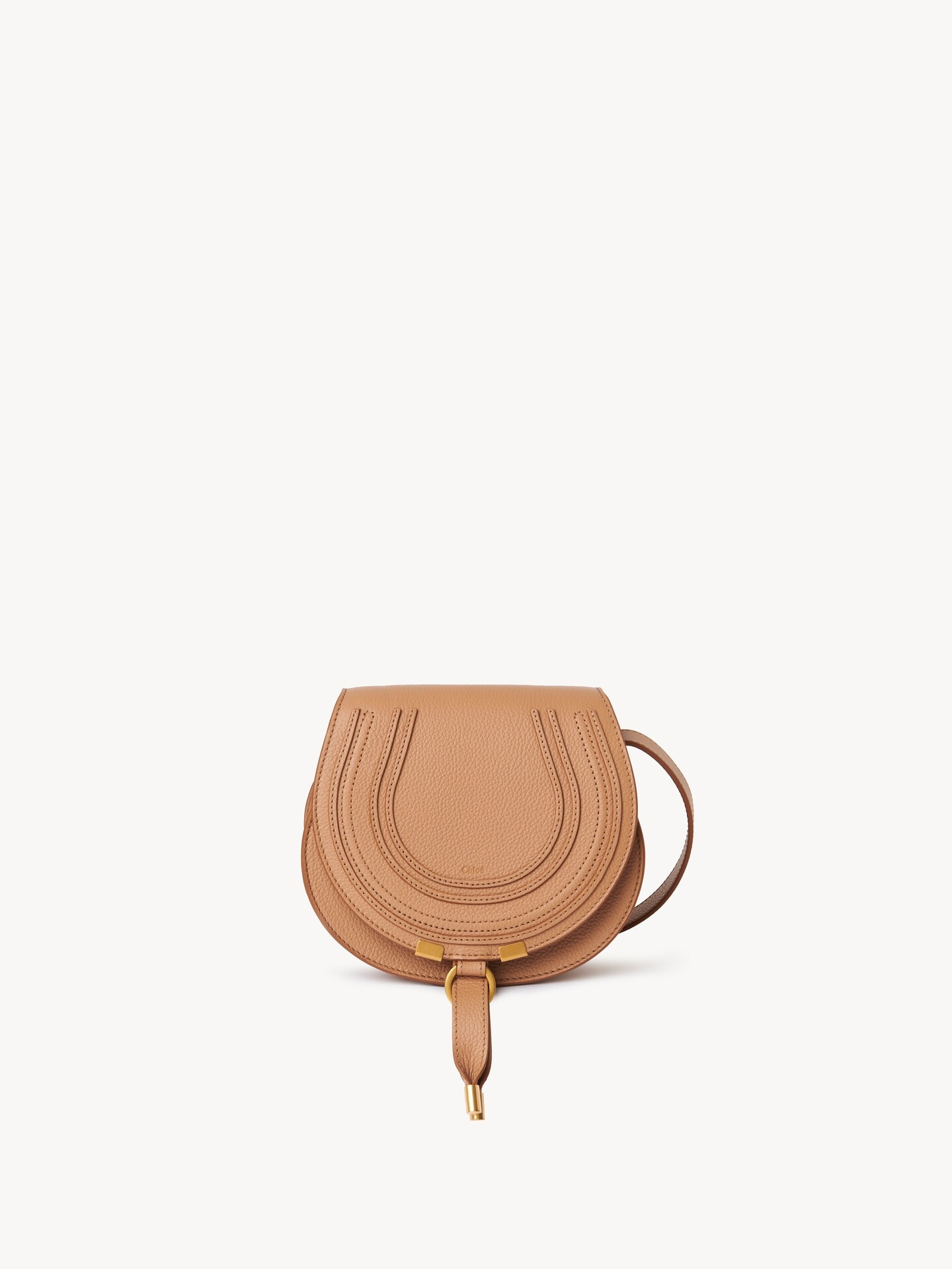 Small Marcie saddle bag in grained leather - 2