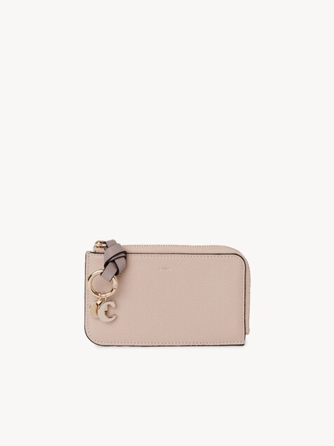 Alphabet wallet in grained leather