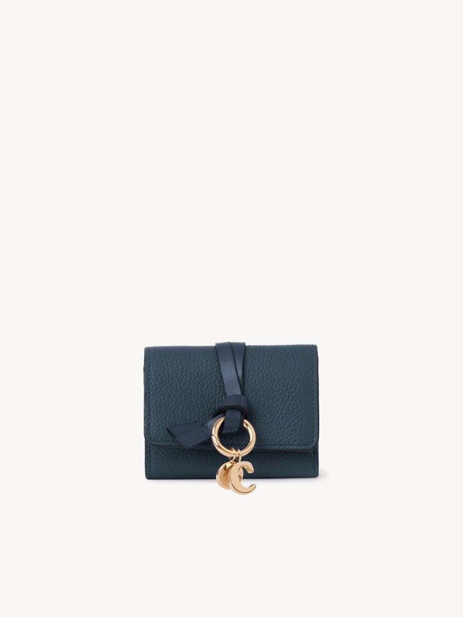 Mini Alphabet tri-fold in grained leather - 2