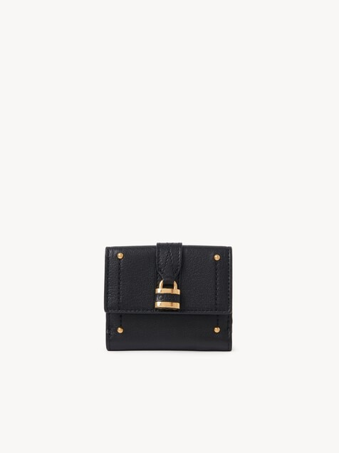 Dreifach klappbares Paddington Mini-Portemonnaie aus genarbtem Leder