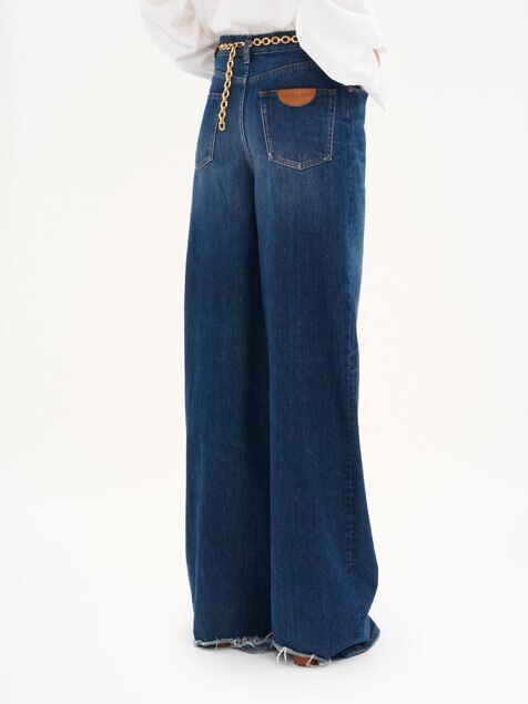 Wide-leg jeans in denim