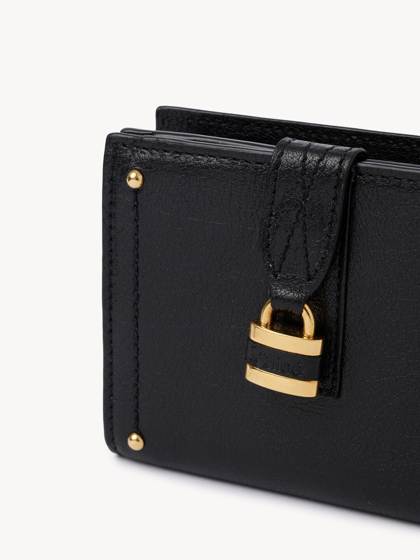 Paddington square wallet in grained leather - 5.0