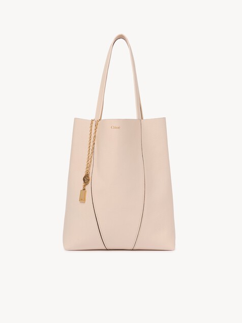 Sac cabas Chlo&eacute; Spin en cuir grain&eacute;