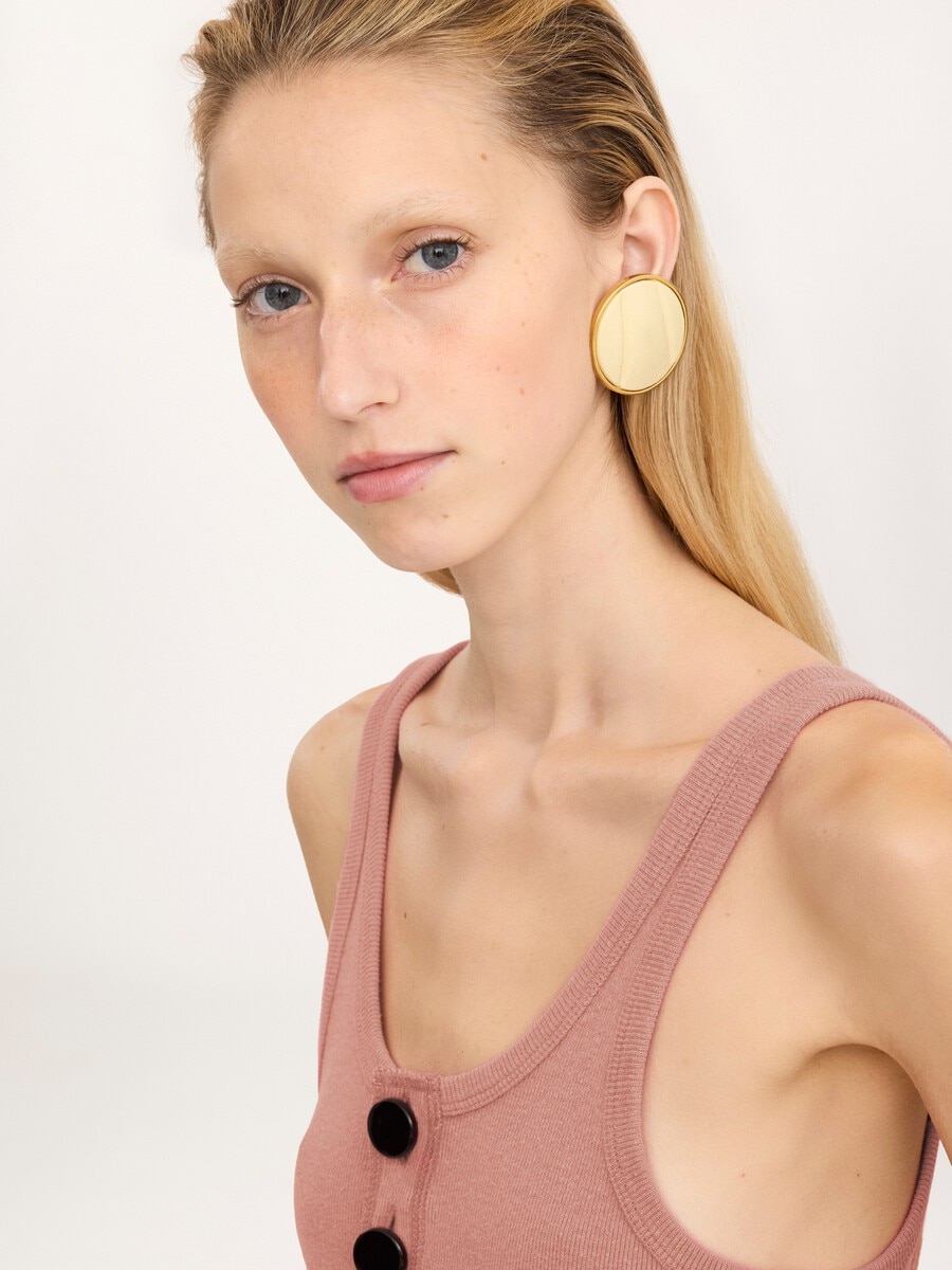Fitted Henley tank top in cotton jersey - 7