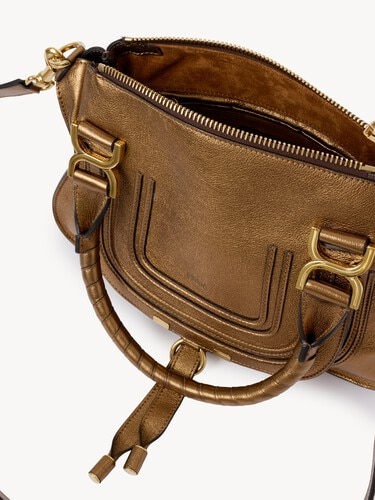 Small Marcie bag in metallic leather - 8