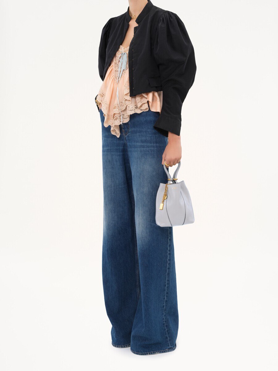 Small Chlo&eacute; Spin tote bag in grained leather - 8