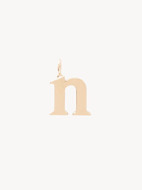 Charm alphabet lettre N en laiton