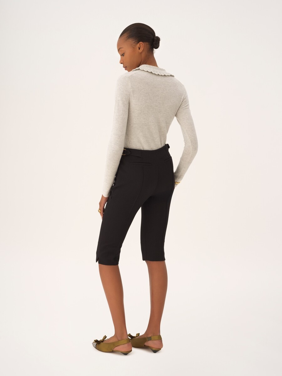 Fitted logo cardigan in a wool knit - 5