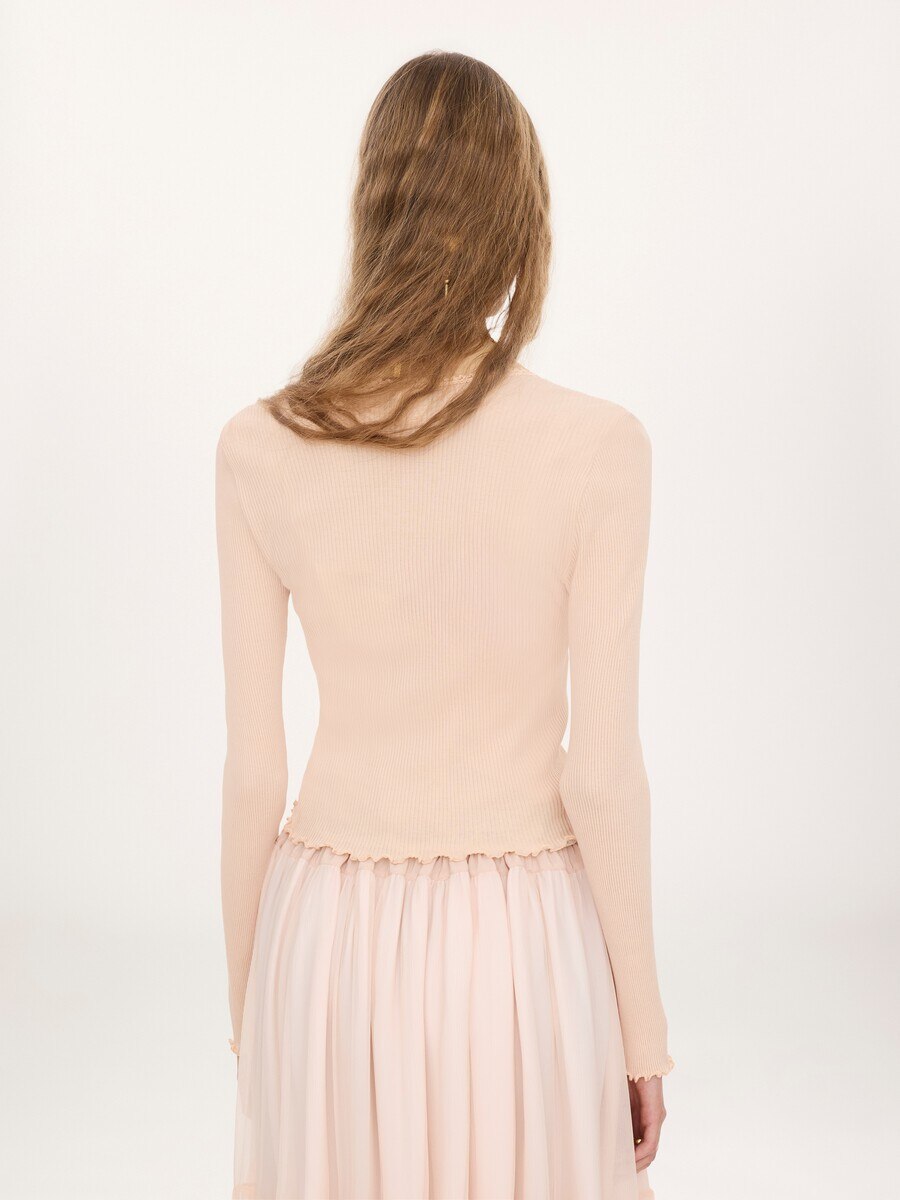 Fitted cardigan in cotton - 5