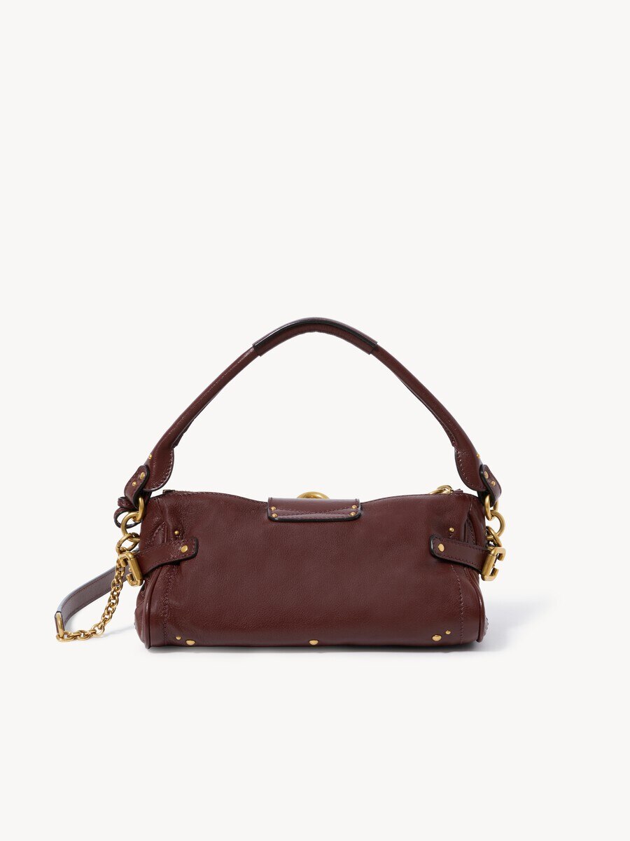 Small Paddington bag with strap in grained leather - 8