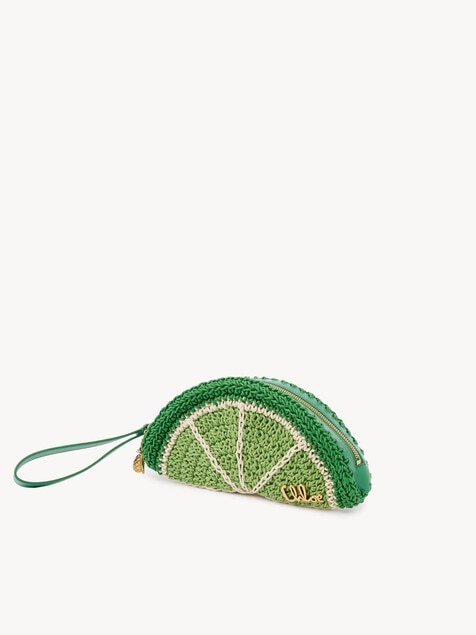 Chlo&eacute; Tropicus Lime Slice pouch in waxed cord