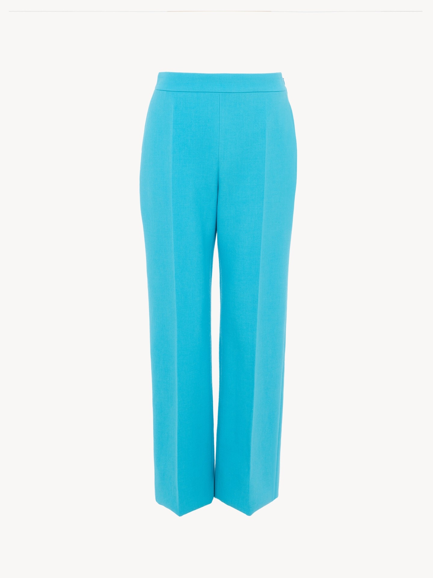 Straight cropped pants in wool cr&ecirc;pe - 2
