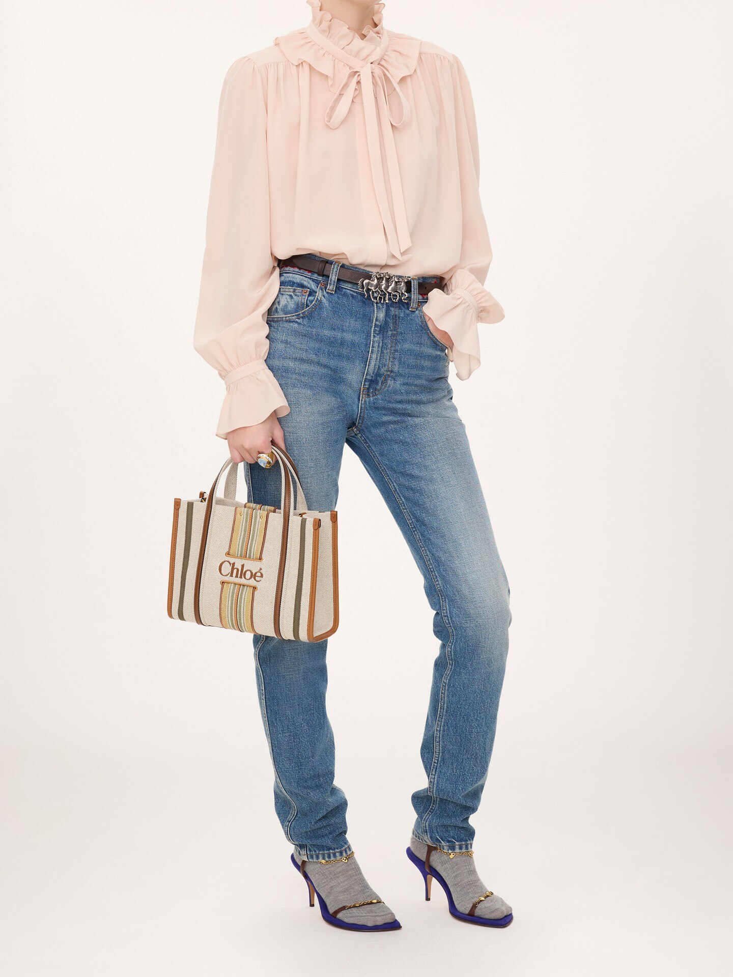 Small Woody Loop tote bag in canvas - 2.0