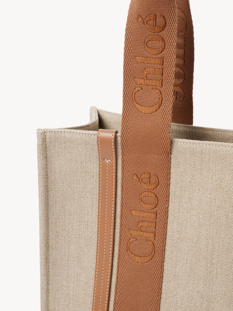 Woody tote bag in linen - 6