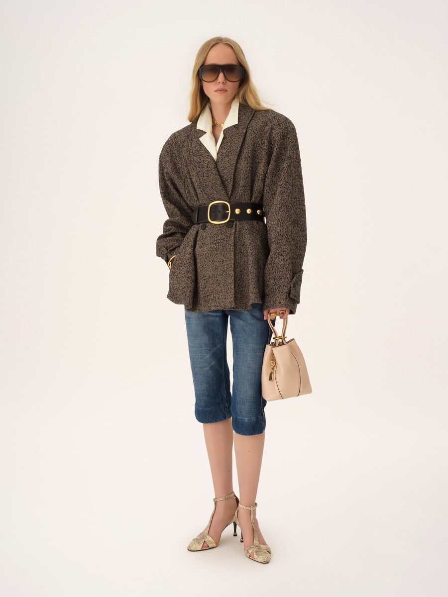 Small Chlo&eacute; Spin tote bag in grained leather - 7