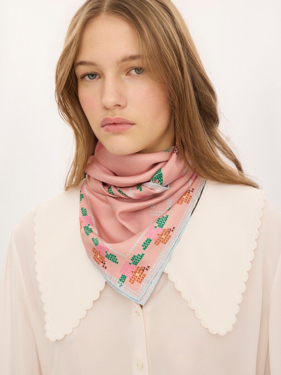 Chlo&eacute; Paisley Karreeschal aus Seidentwill - 3