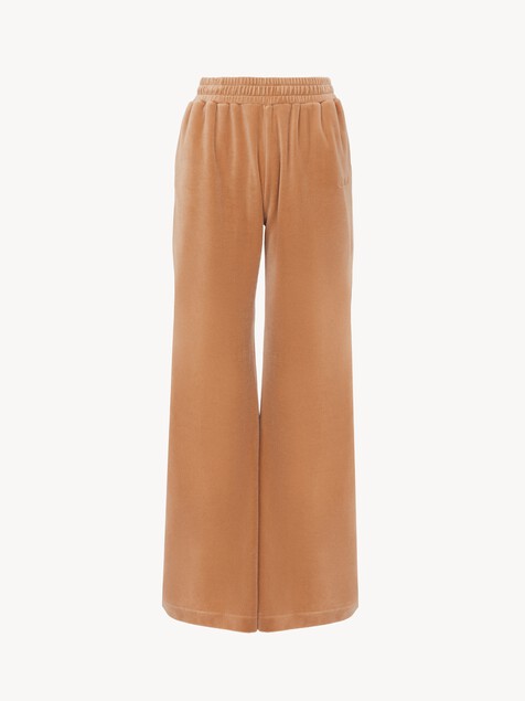 Wide-leg tracksuit pants in velvet