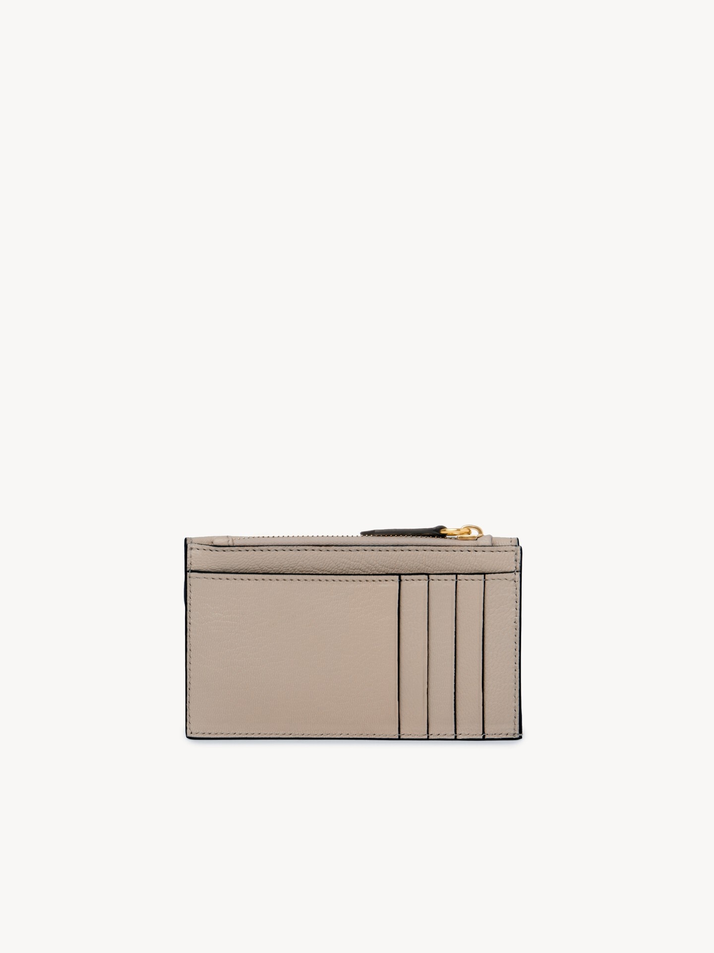 Small Envelope purse with card slots in grained leather - 4.0