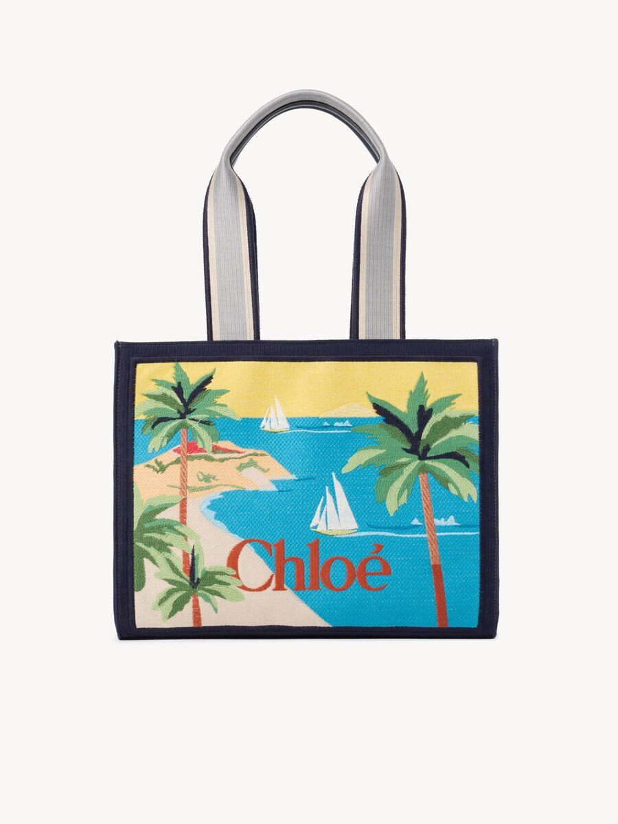 Chlo&eacute; Soleil tote bag in embroidered canvas - 5