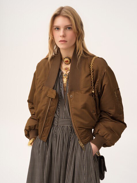 Bomber jacket in nylon