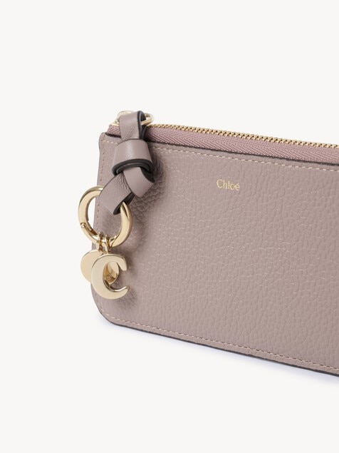 Alphabet wallet in grained leather