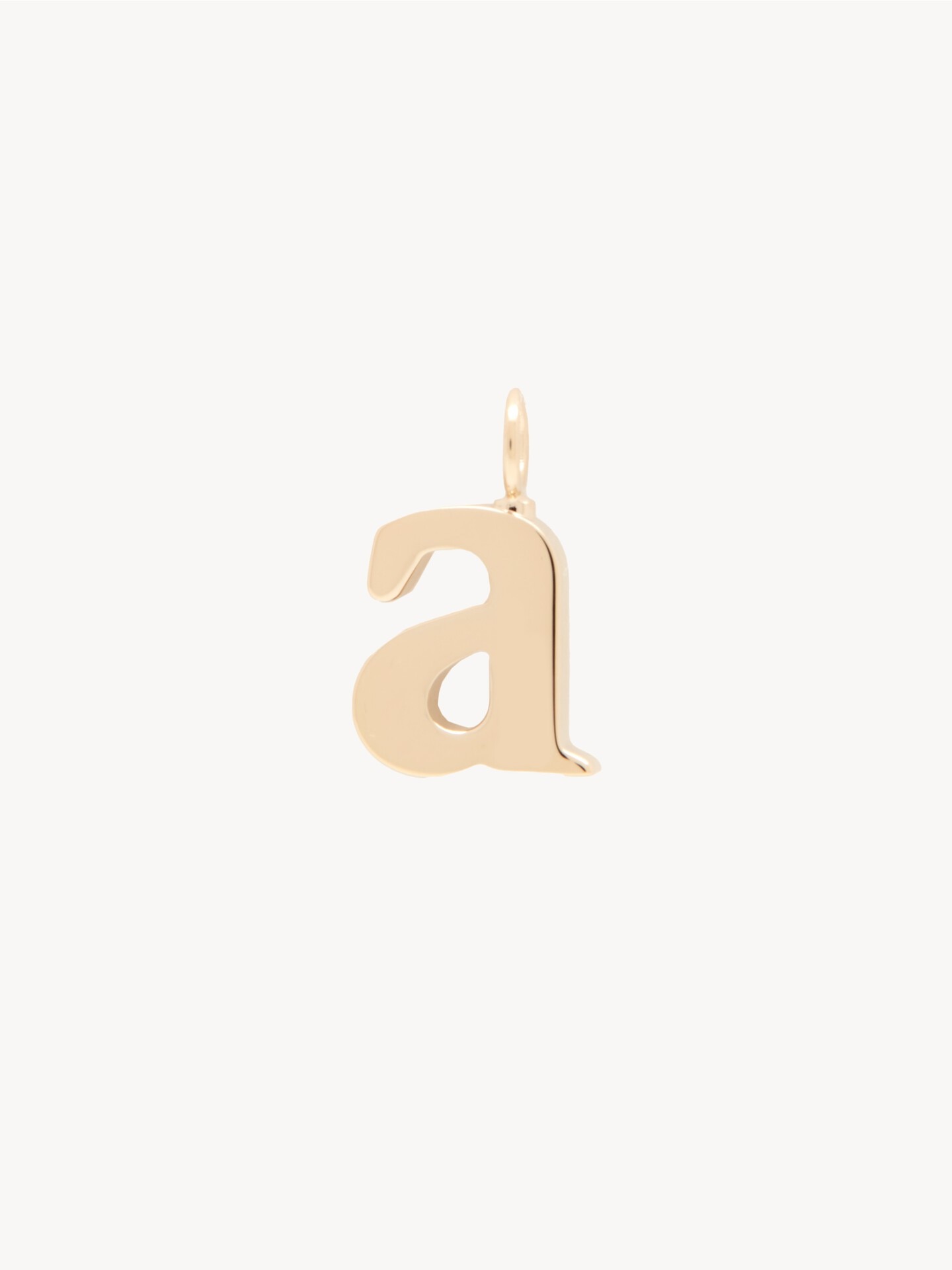 Alphabet letter A charm in brass - 2