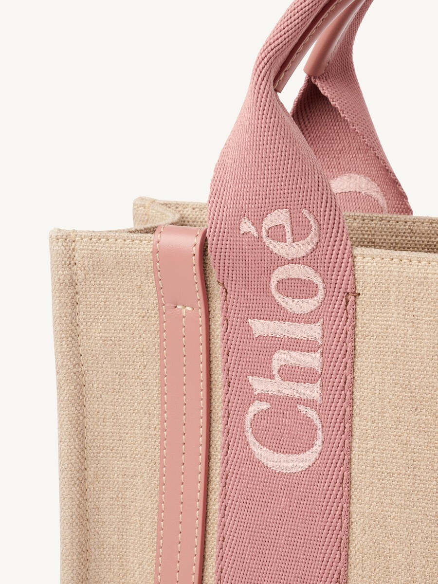 Petit sac cabas Woody en toile de lin - 7