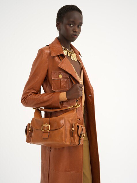 Sac Camera bag en cuir brillant