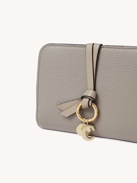 Alphabet bifold wallet in grained leather