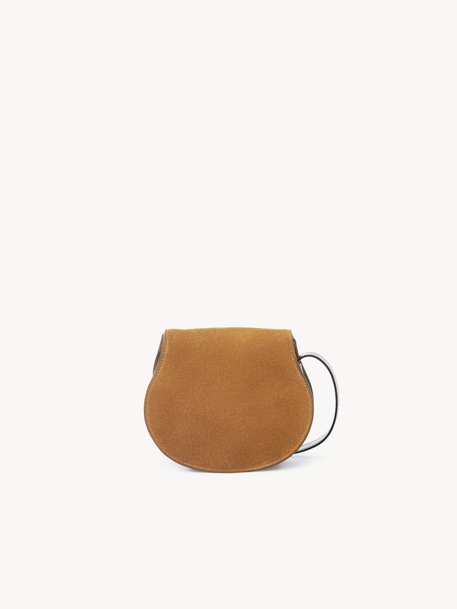 Small Marcie saddle bag in suede leather - 4