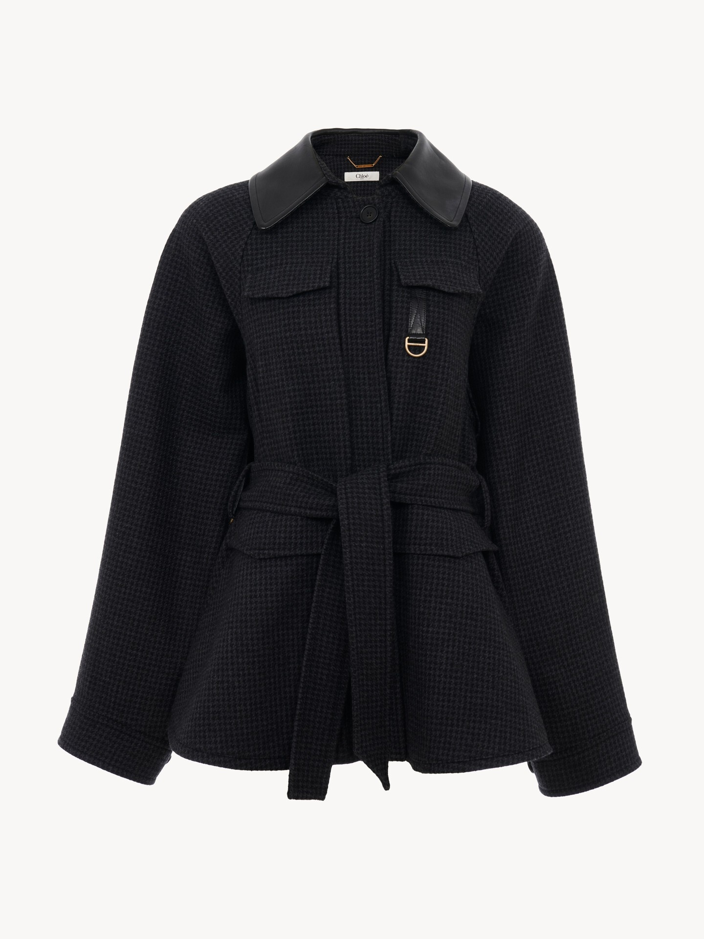 Utilitarian jacket in houndstooth wool - 2