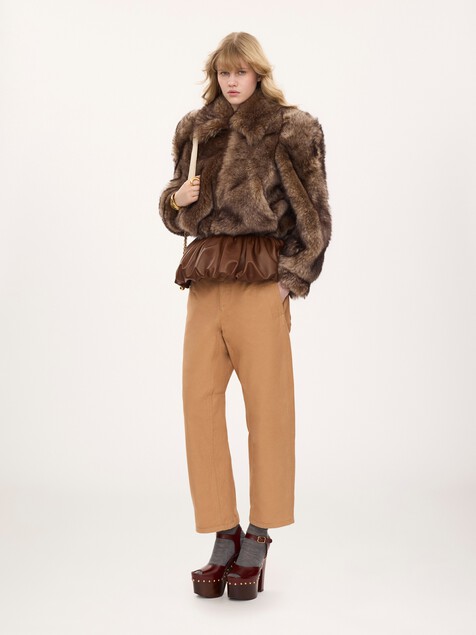 Veste courte en shearling
