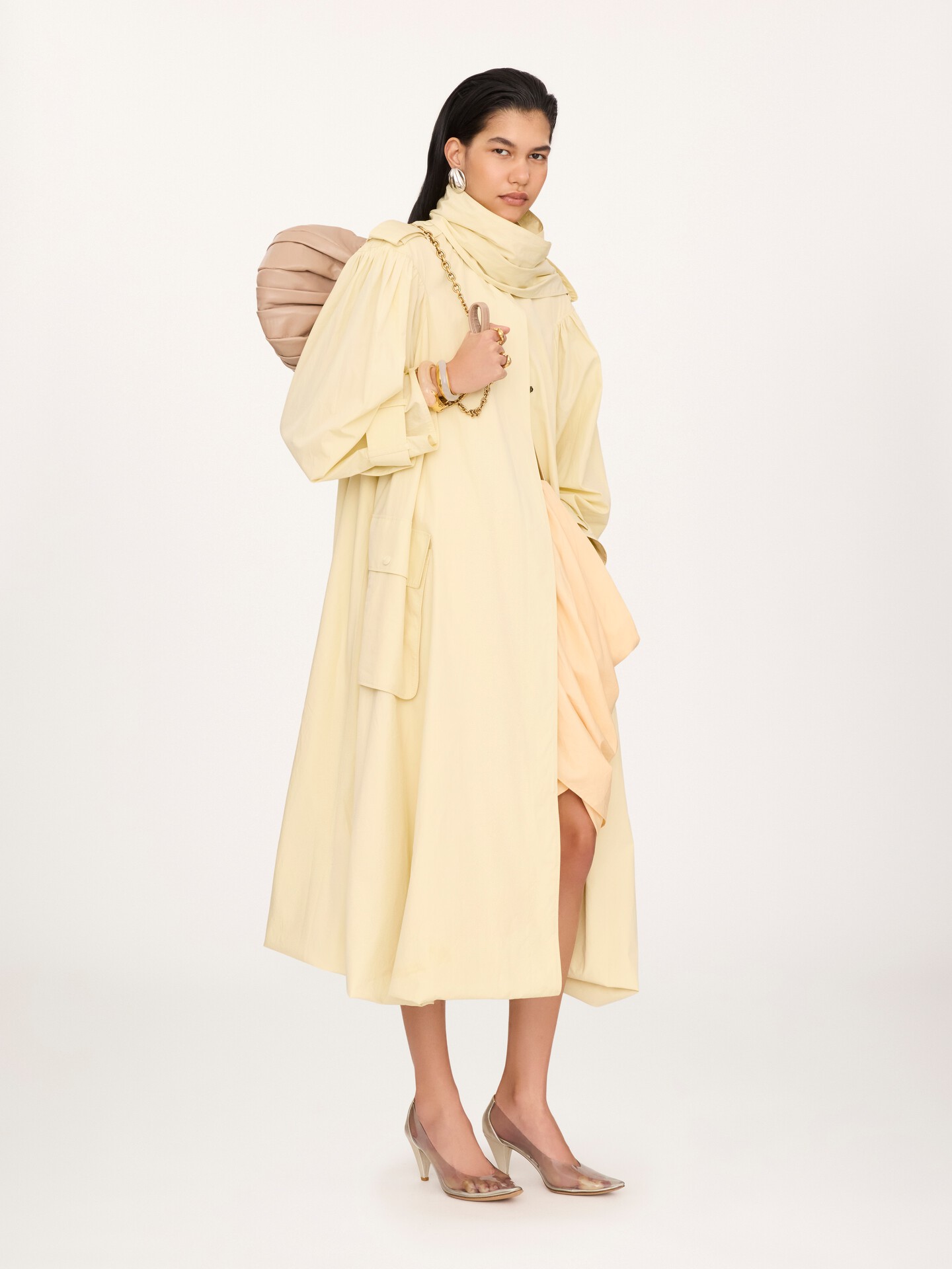 Chlo&eacute; Pliss&eacute; shoulder bag with chain in pleated leather - 8