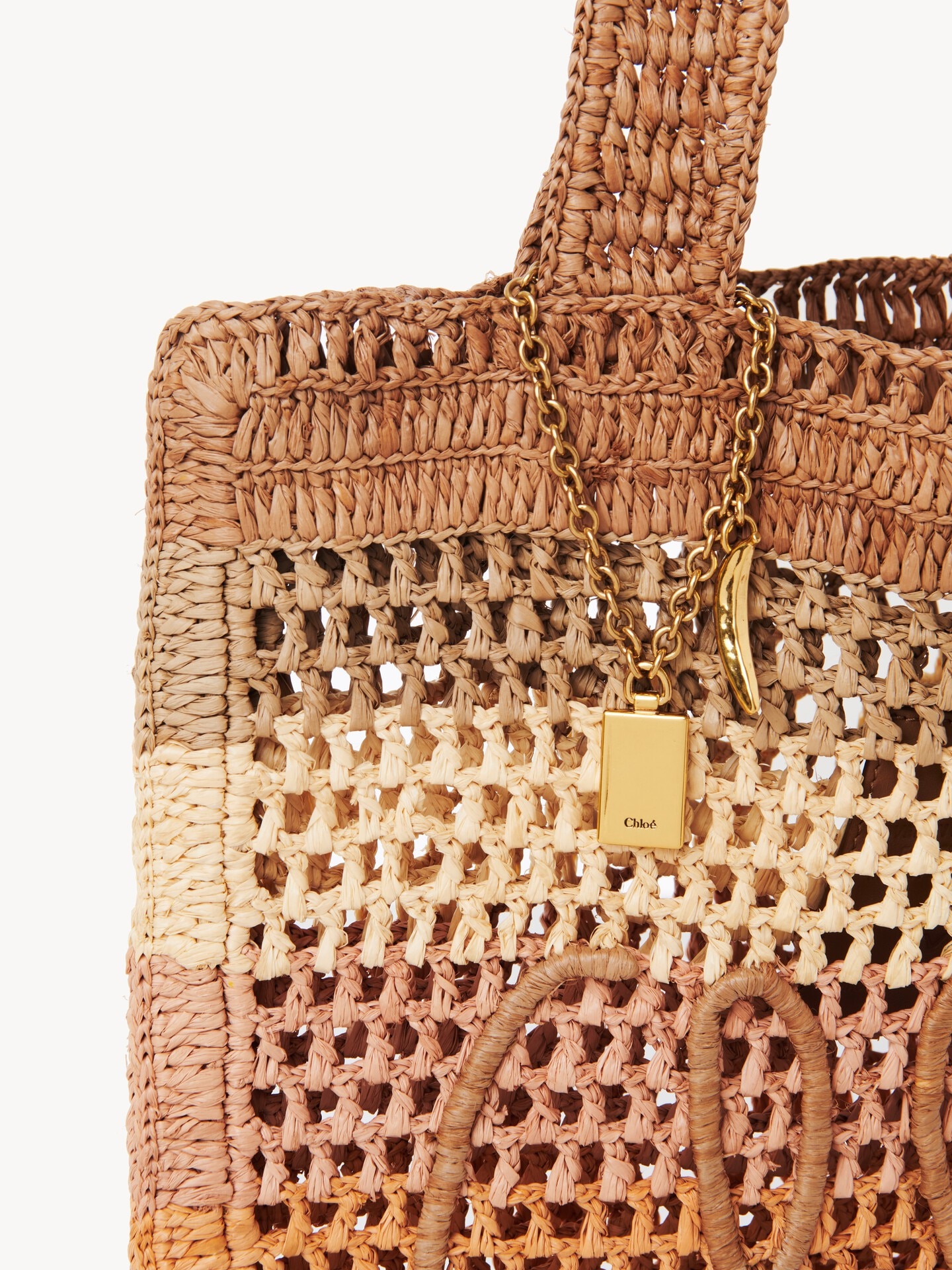 Summer Banana tote bag in raffia - 8