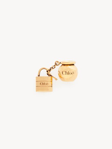 Sphere Lock Dice charm for Bracelet bag in brass - 2